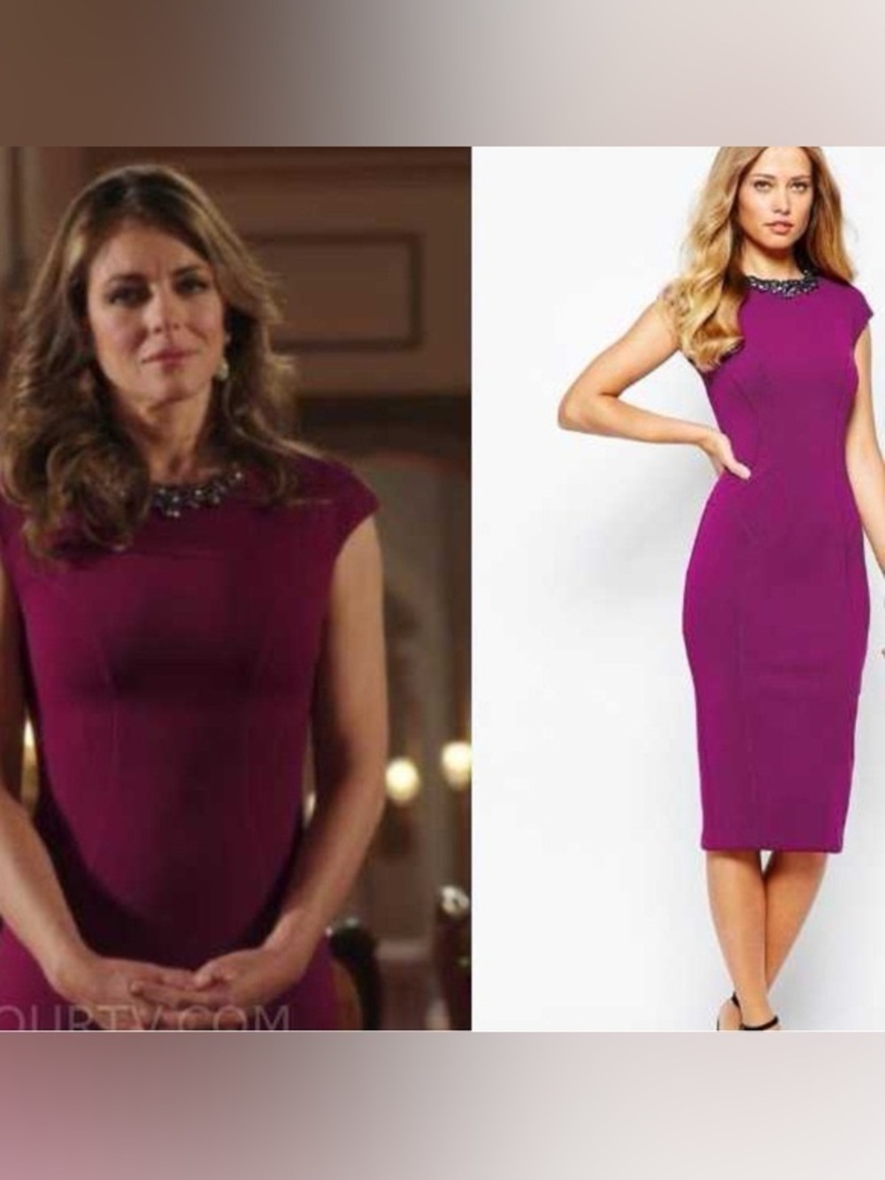 Dardee Ted Baker Jewel-Neck Purple Sheath Dress Size 2